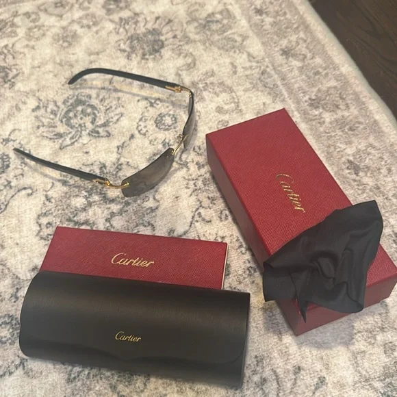 Brand new Cartier buffalo sunglasses.